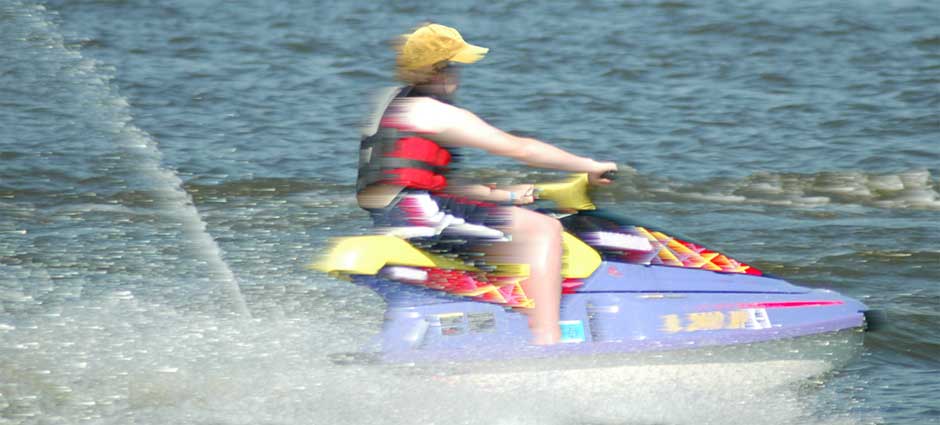 Use Capsurz® when jet skiing to keep your hat on